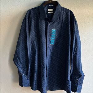Lucky Brand Navy Blue Dotted Shirt